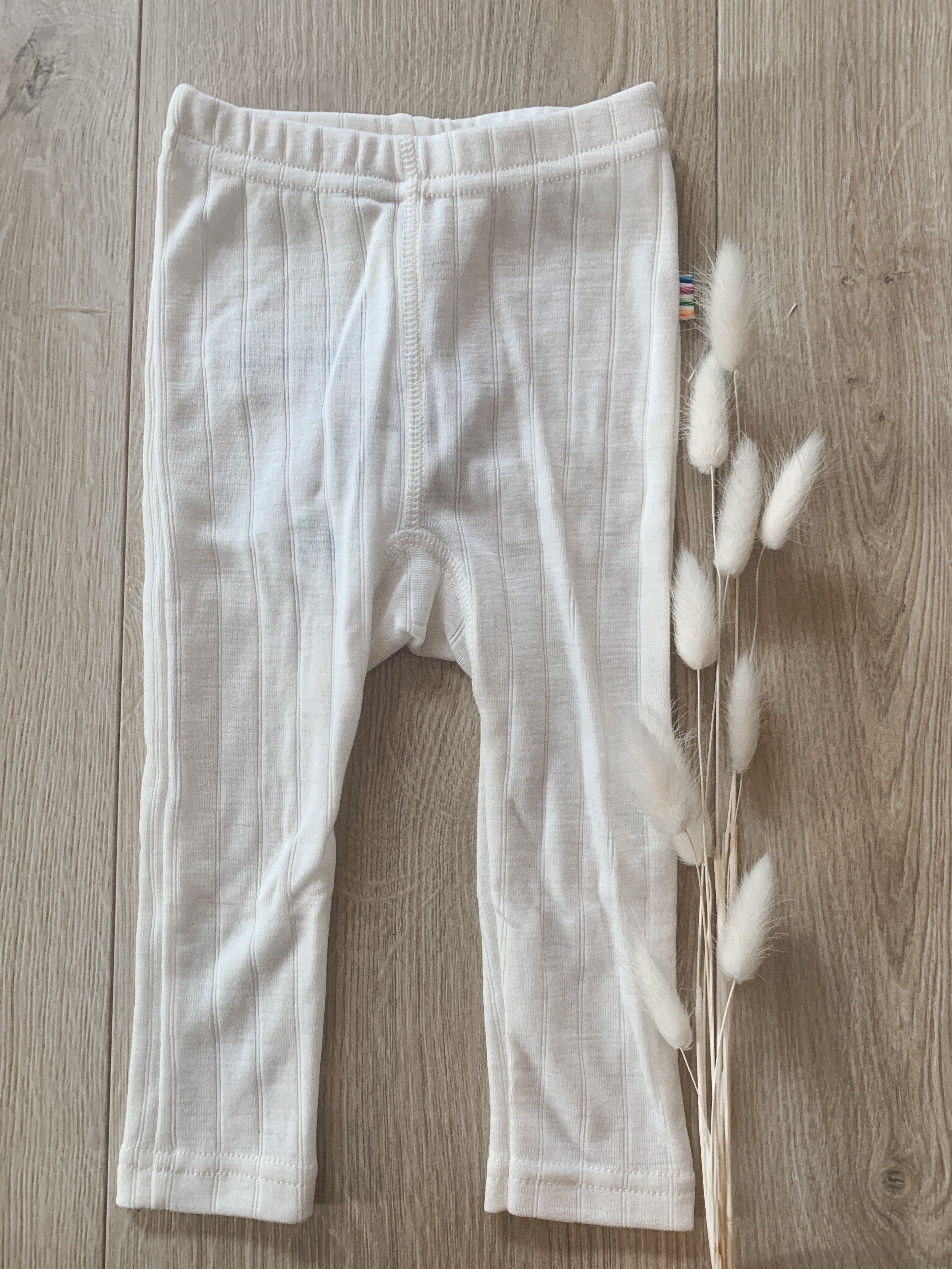 Joha - Leggings i ull/silke Off-white
