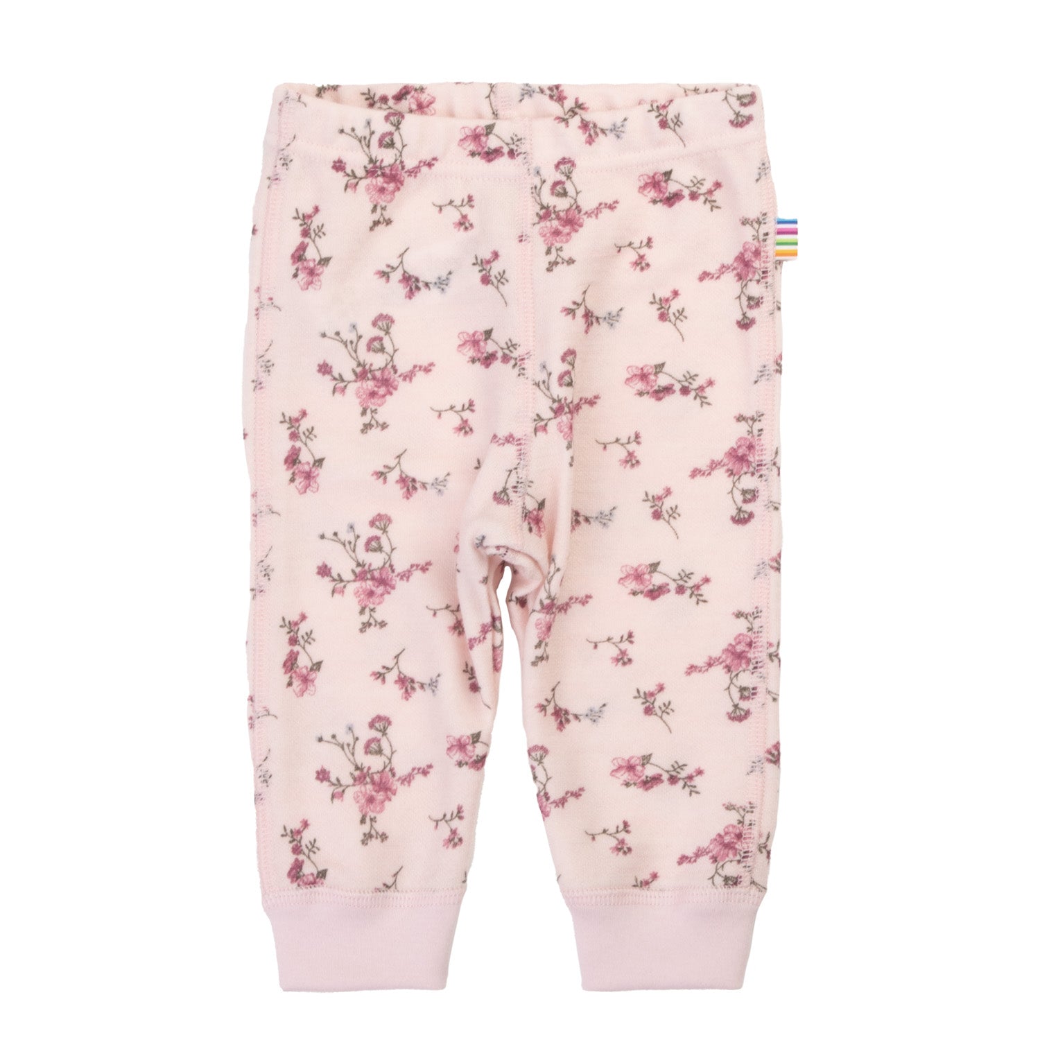 Joha - Leggings i ull/bambus «Flora & Cars» Lys rosa