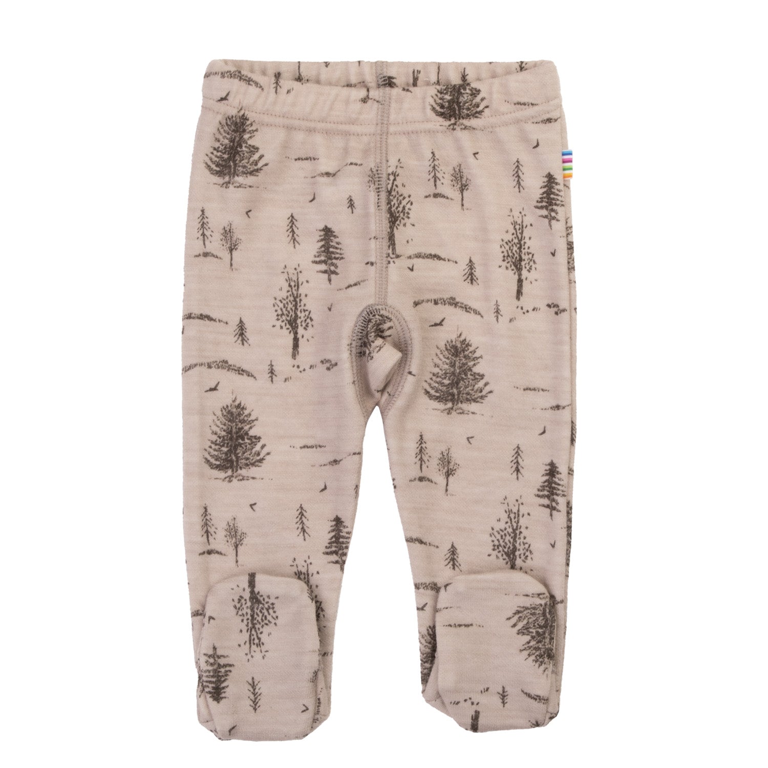 Joha - Leggings med fot i ull/bambus «Forest» Beige