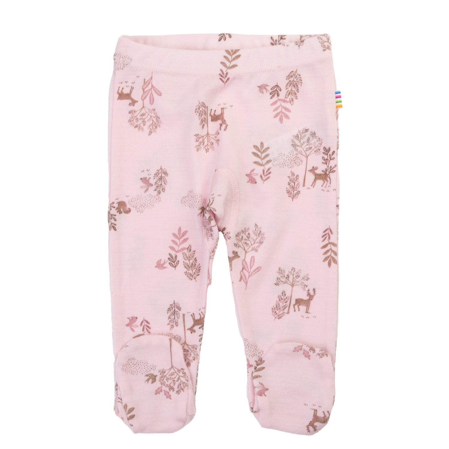 Joha - Leggings med fot i ull/silke «Deer» Lys rosa