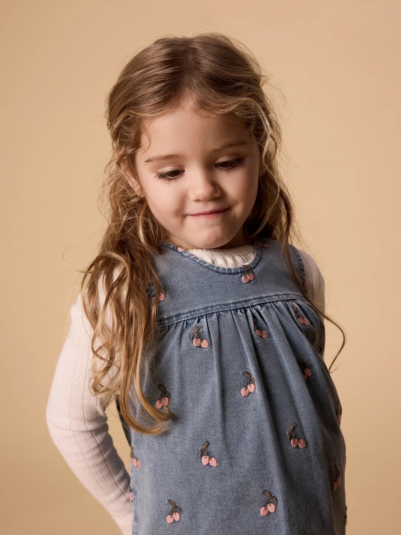 Lil`Atelier - Kjole i denim CHERRY Medium Blue Denim