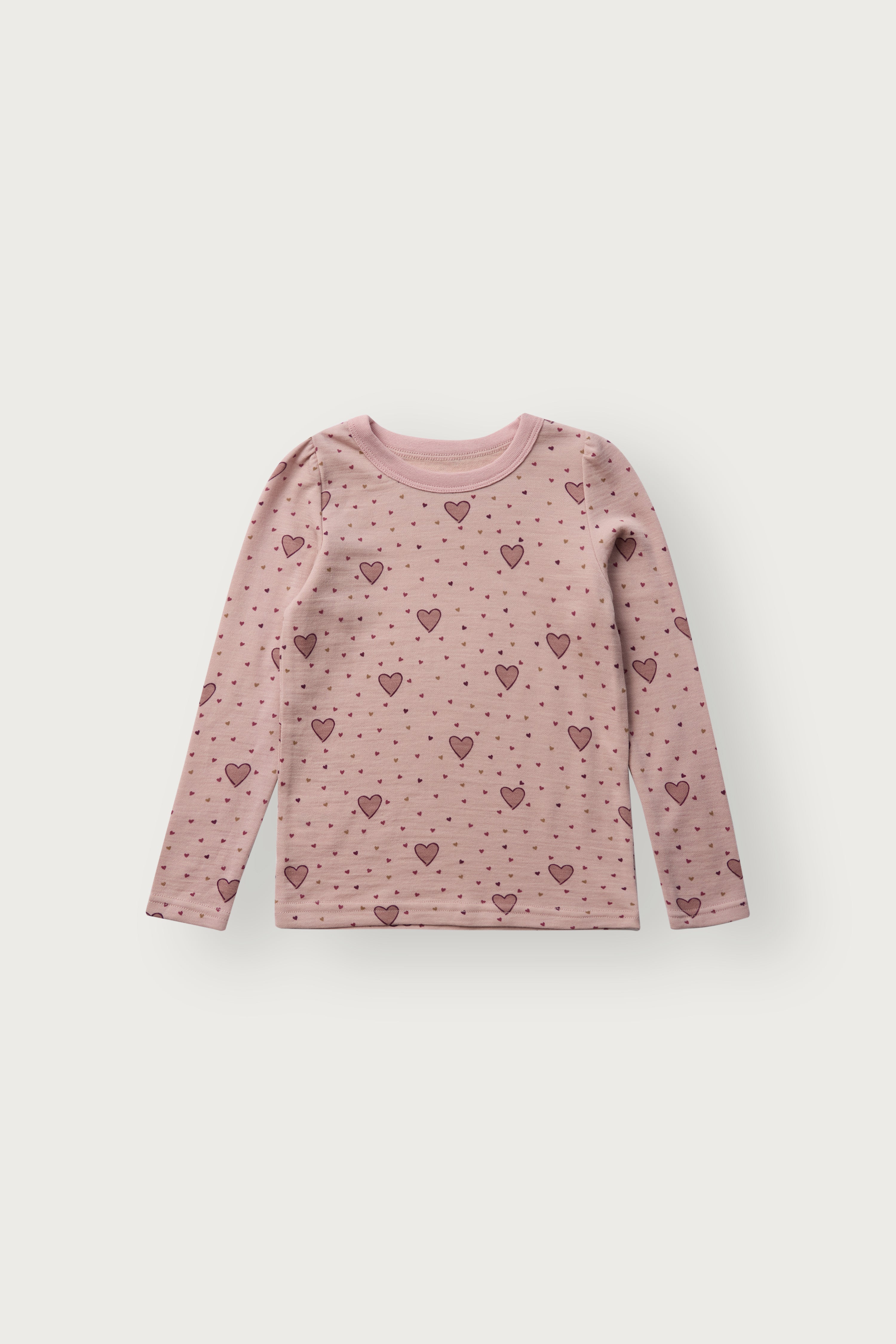 Hust and Claire Hearts Puff Trøye Dusty Rose
