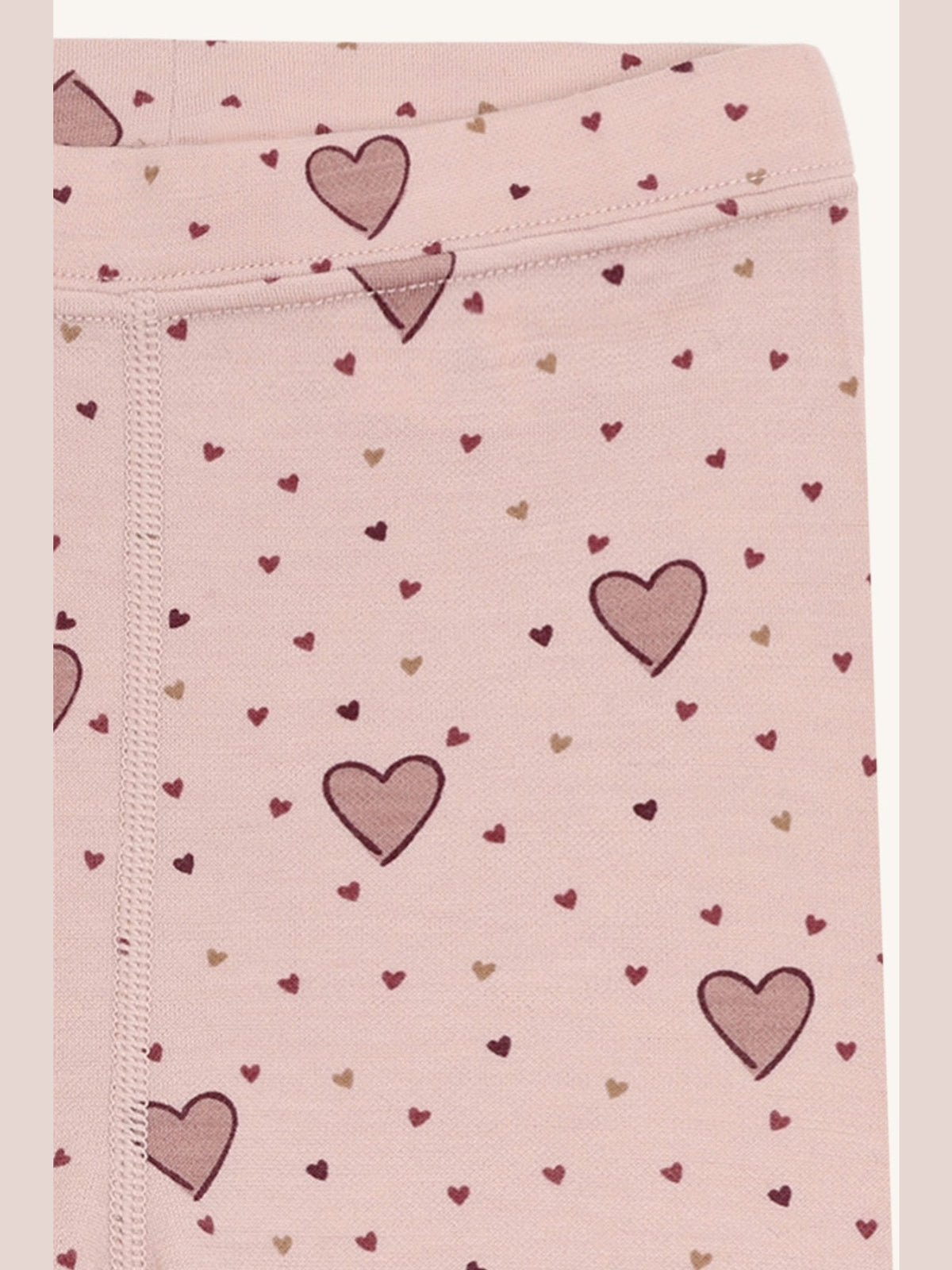 Hust and Claire - Leggings i ull/bambus "Hearts" Dusty Rose