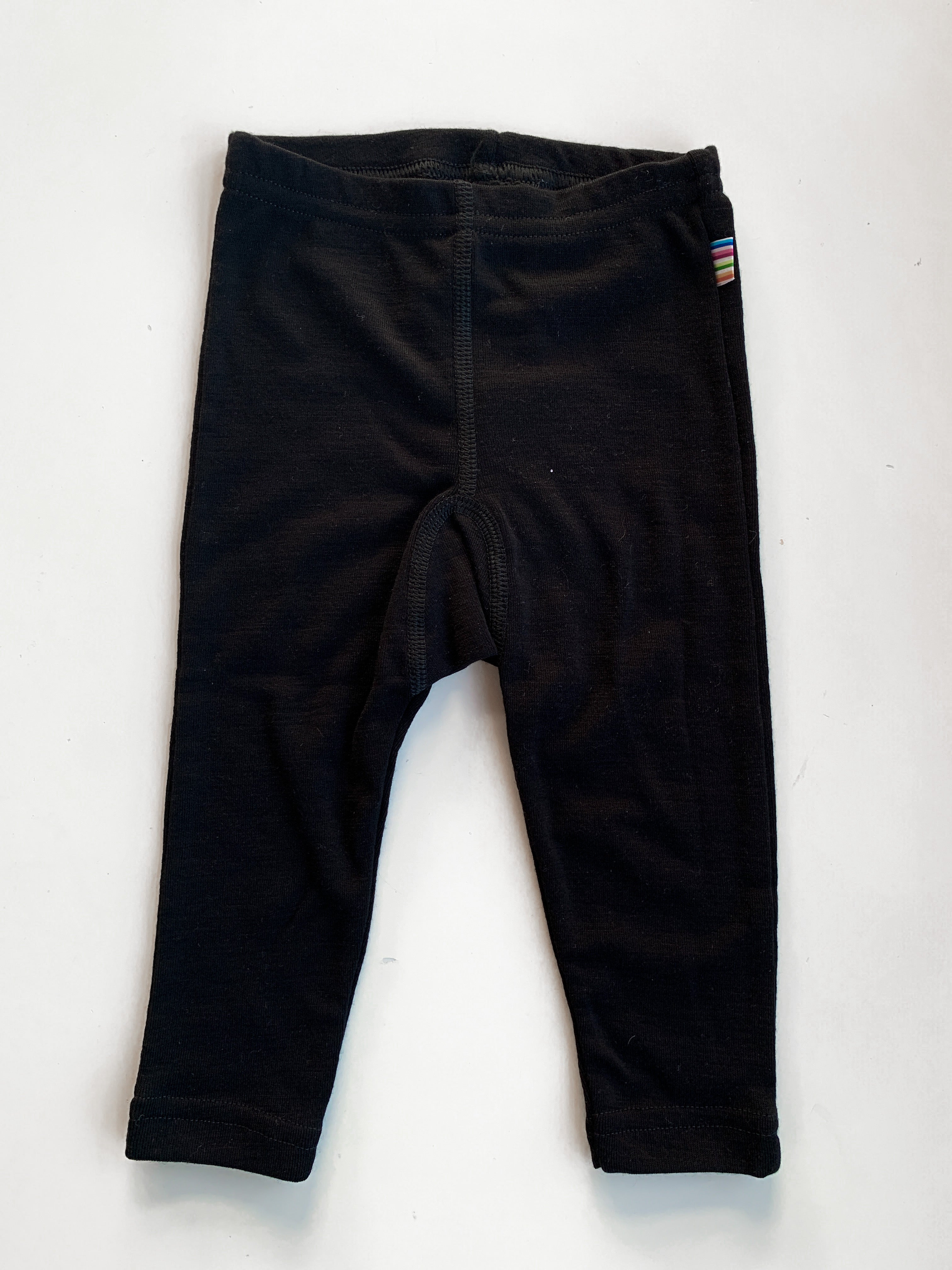 Joha - Leggings i ull/silke Black