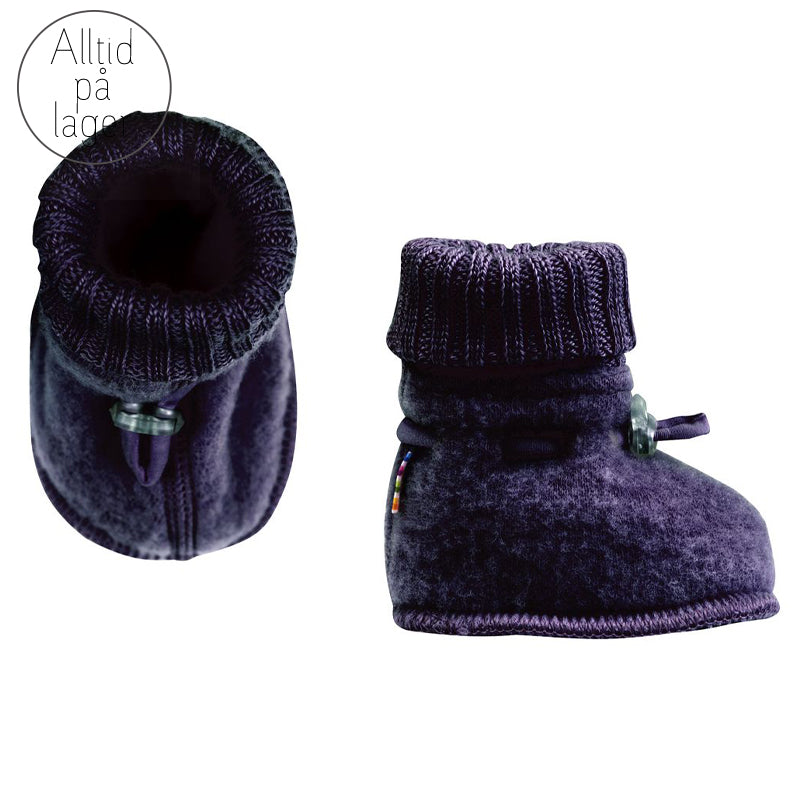 Joha - Booties i tykk ull "Softwool" Dark Blue Me