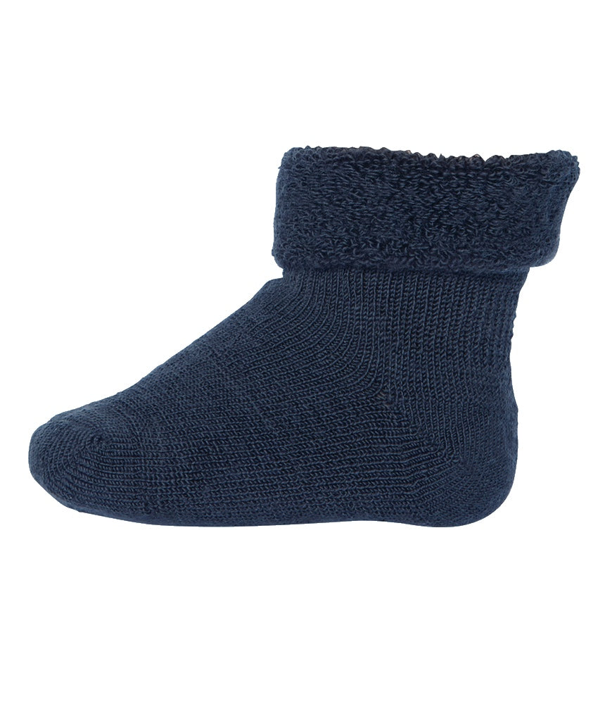 MP - Sokker i ullfrottè Dark Denim Melange
