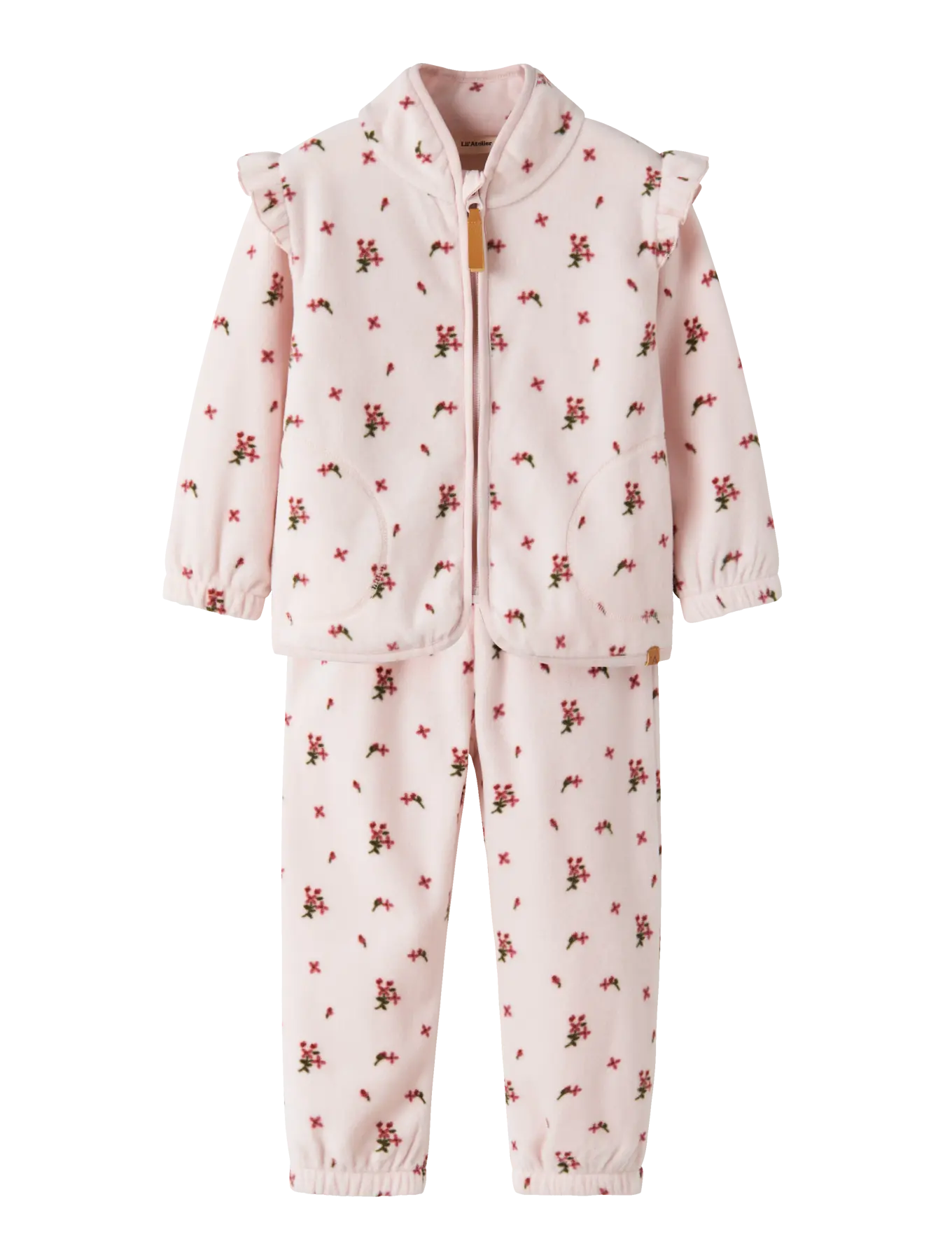 Name it Fleecesett LASPEKTRA Mini Hushed Violet Blomster