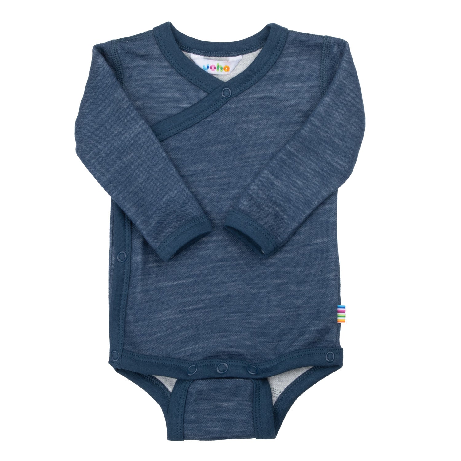 Joha - Slå-om-body i ull/bambus Mørk Denim