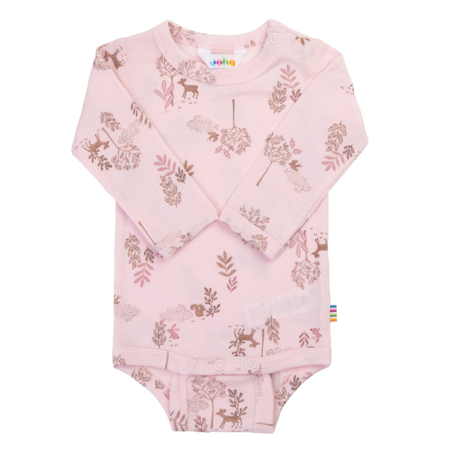 Joha - Body i ull/silke «Deer» Lys rosa