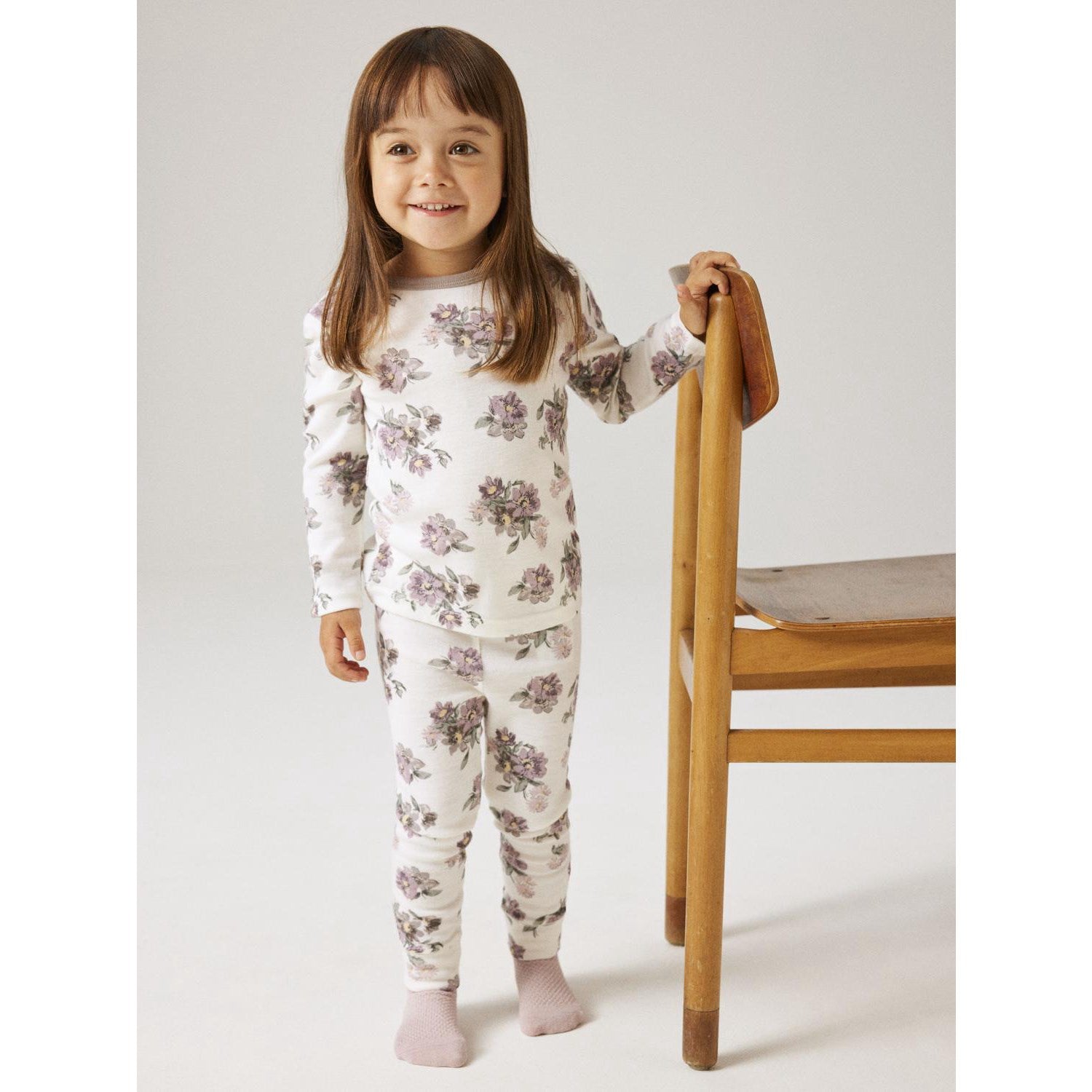 Name it Ullleggings WILLITUS Mini Snow White Blomster