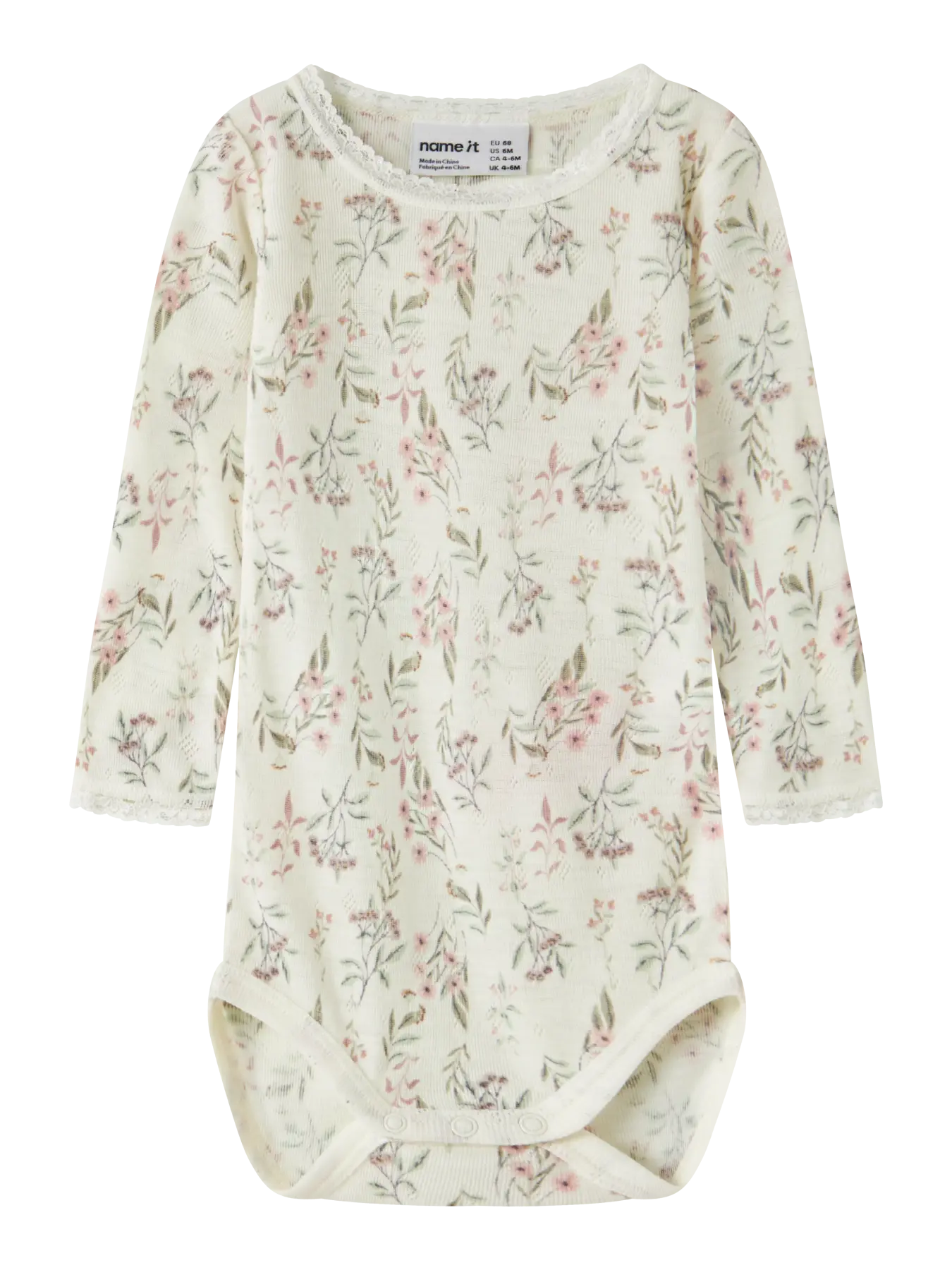 Name it - Body "WANG" Baby Snow White Blomster