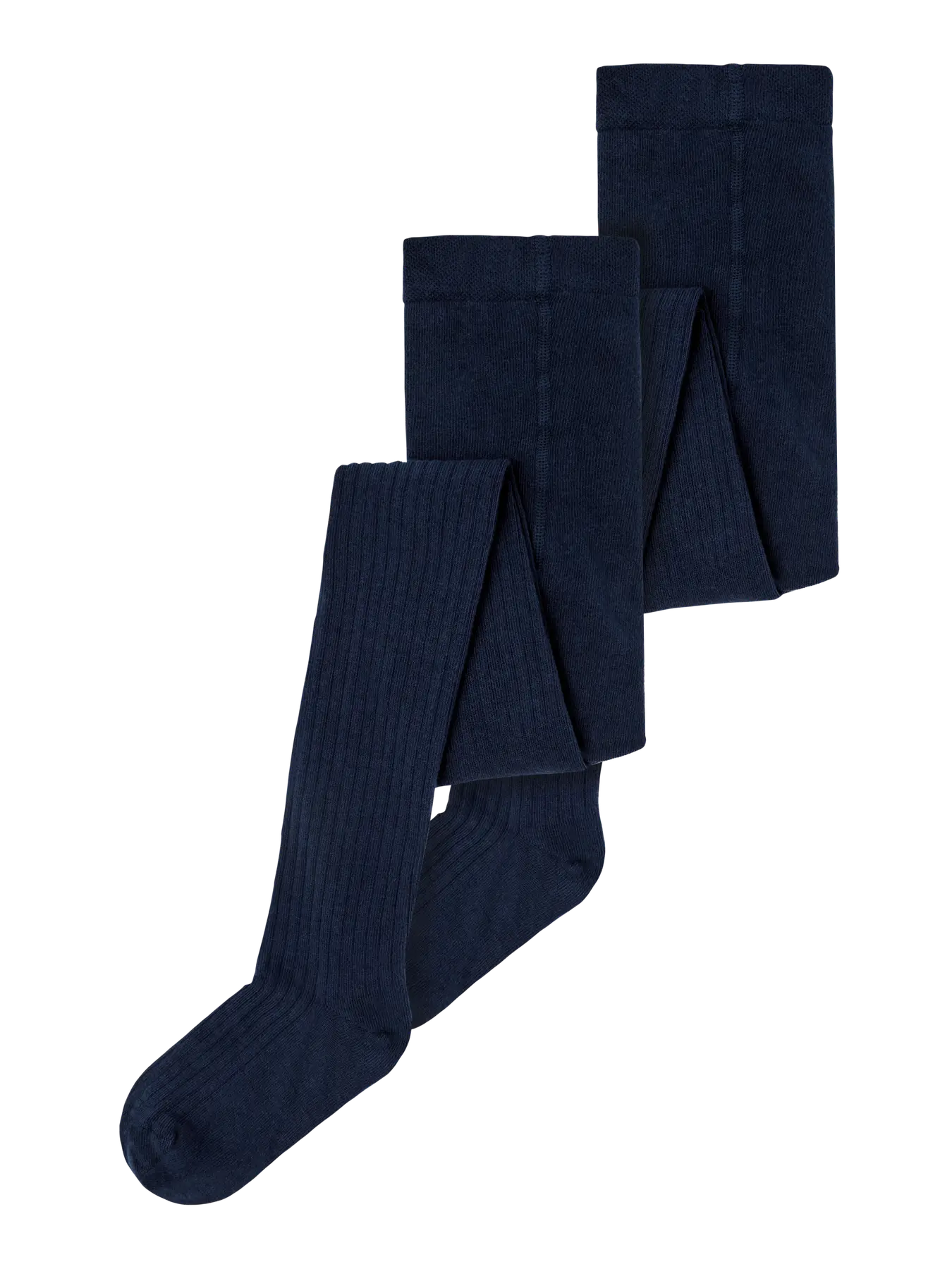 Name it - Strømpebukse i bomull 2pk "RIB" Dark Sapphire