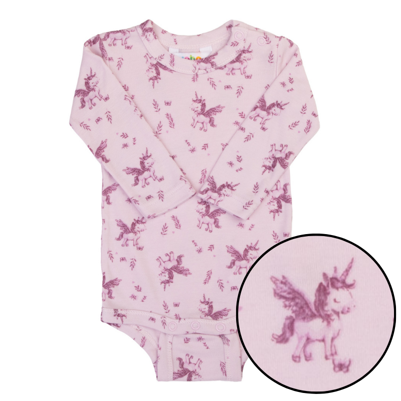 Joha - Body i bambus "Unicorn" Pink