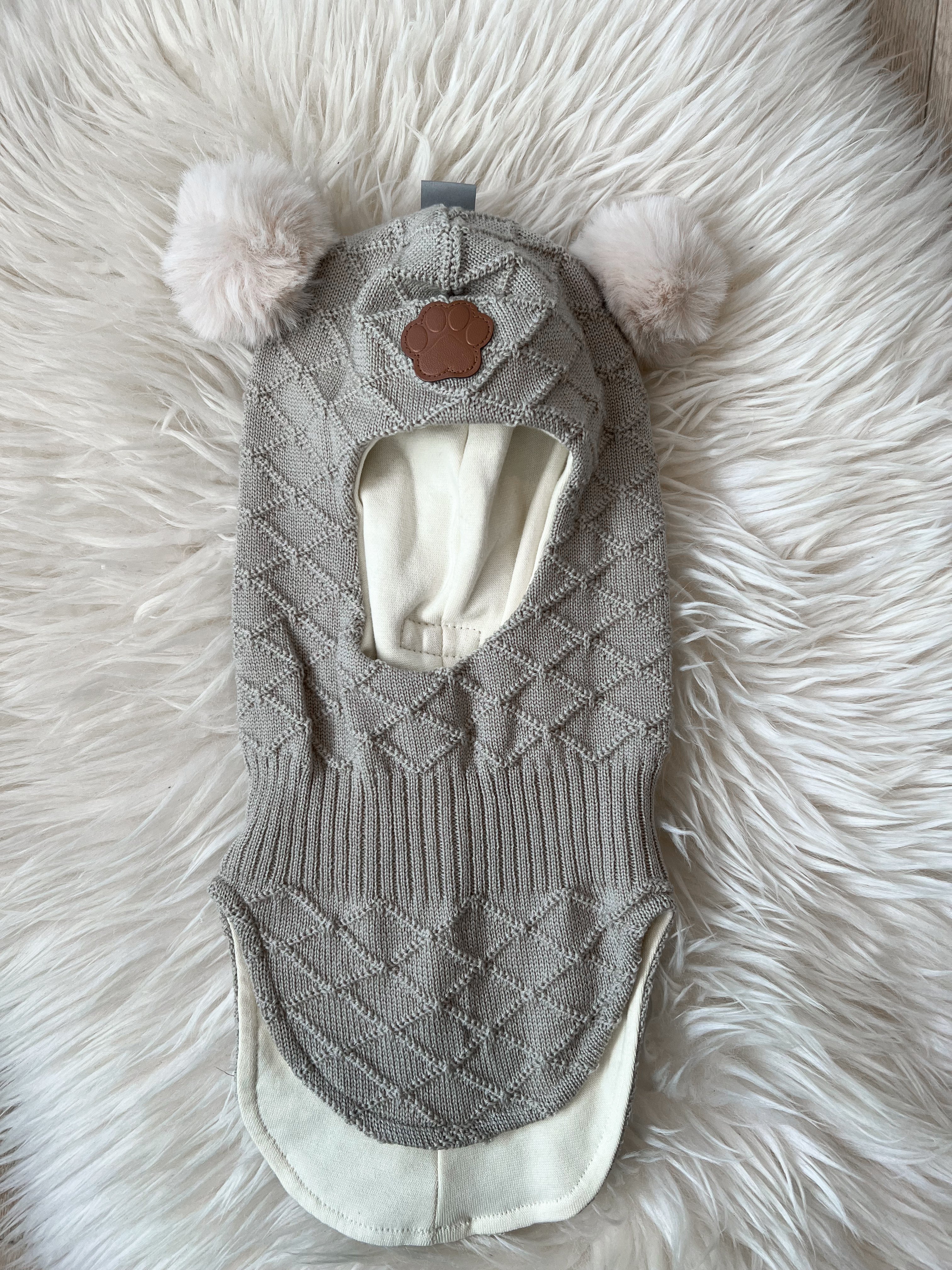 Need it - Balaclava i ull/bomull "Pote" Sand
