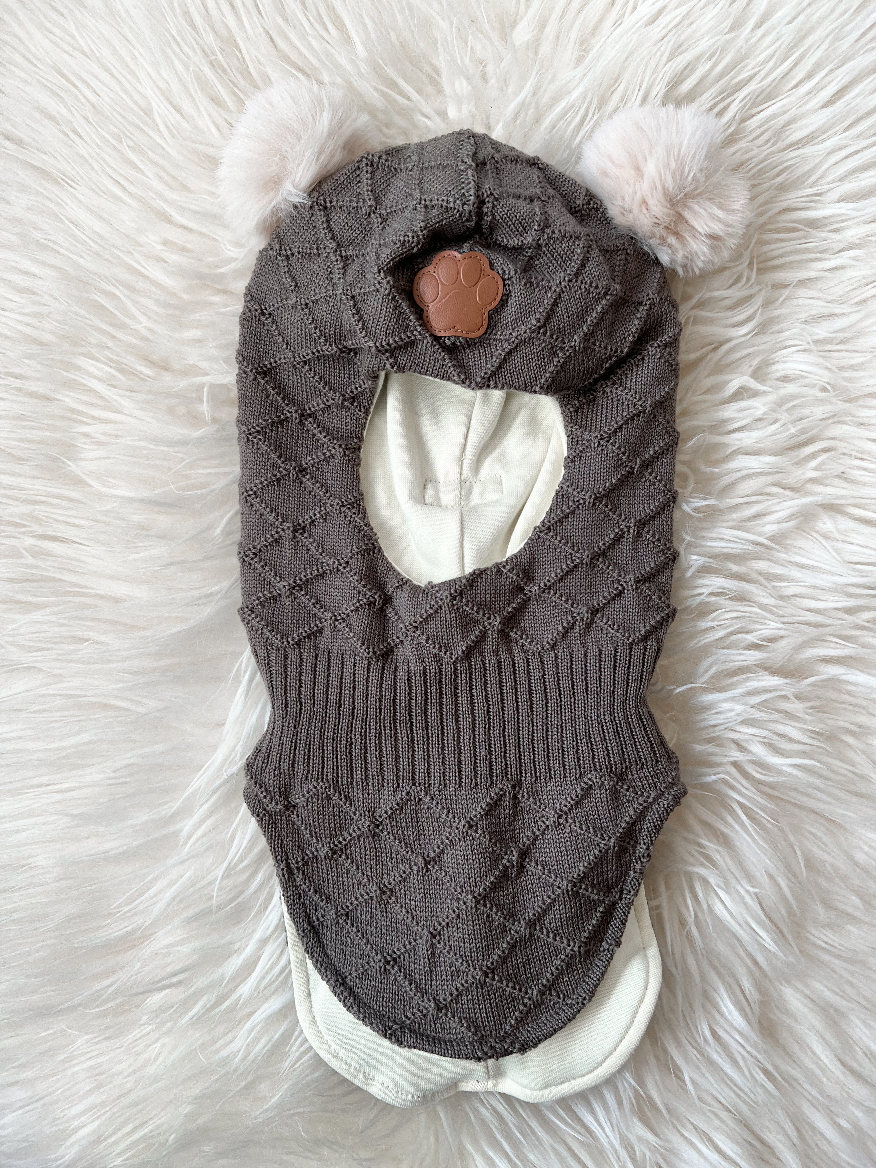 Need it - Balaclava i ull/bomull "pote" Varm brun