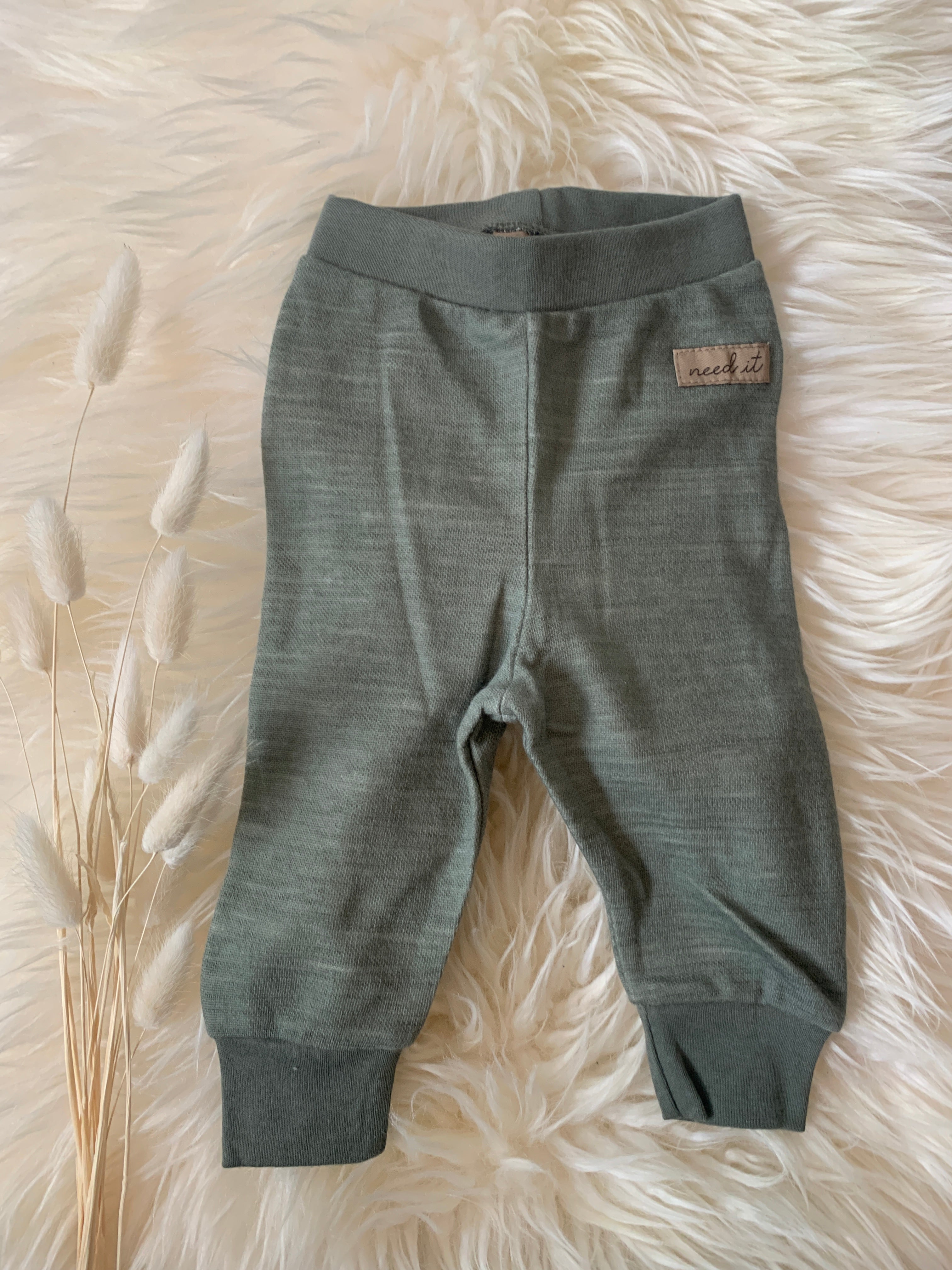 Need It - Leggings i ull/bambus "Digg" Skjønn Grø