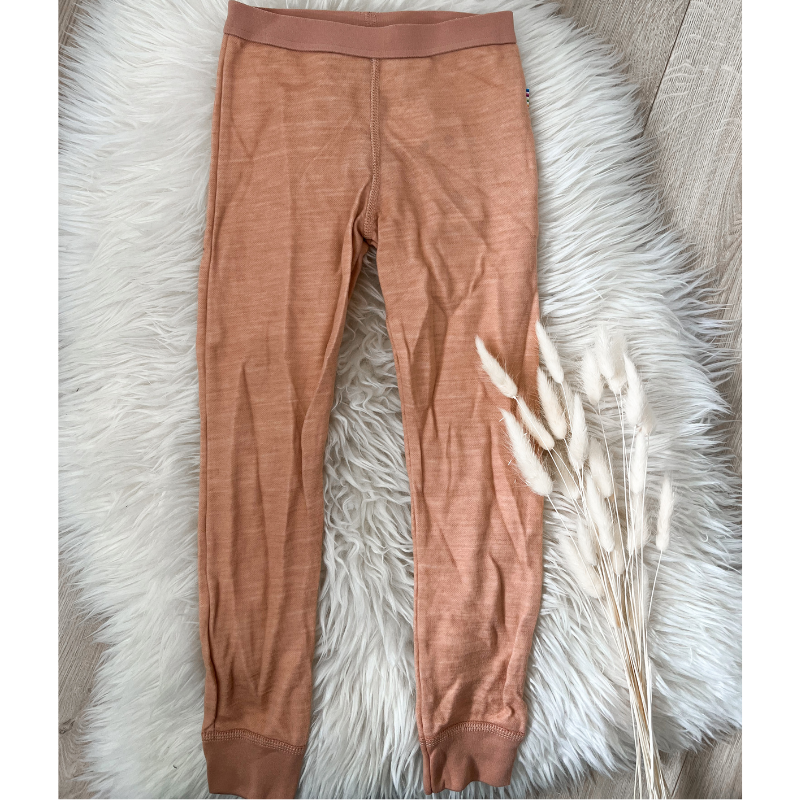 Joha - Leggings i ull/bambus "Snow" Peach