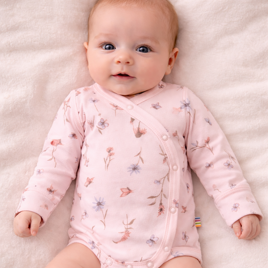 Joha - Fold-over body i bambus "Bloom" Rose