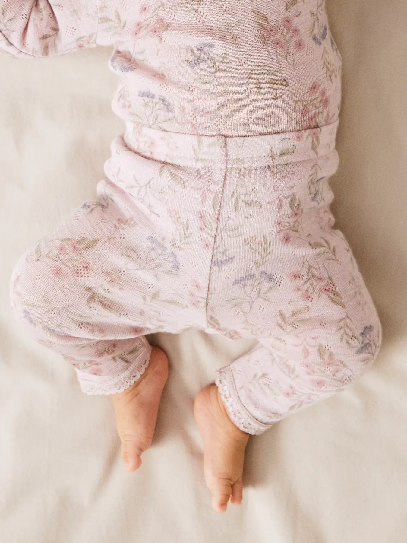 Name it - Leggings "WANG" Baby Violet Ice Blomster