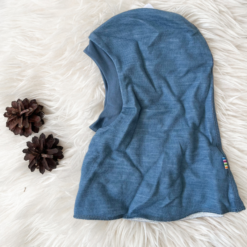 Joha - Balaclava i dobbeltlag ull/bambus "Farm" Blue