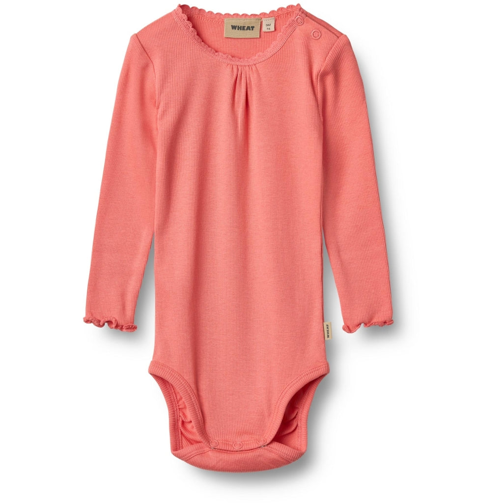 Wheat - Body i bomull/modal "RIB Lotta" Light Coral