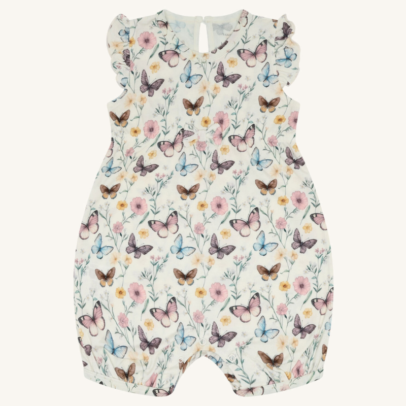 Hust and Claire - Sommersuit i bambus "Milu" Butterfly Ivory