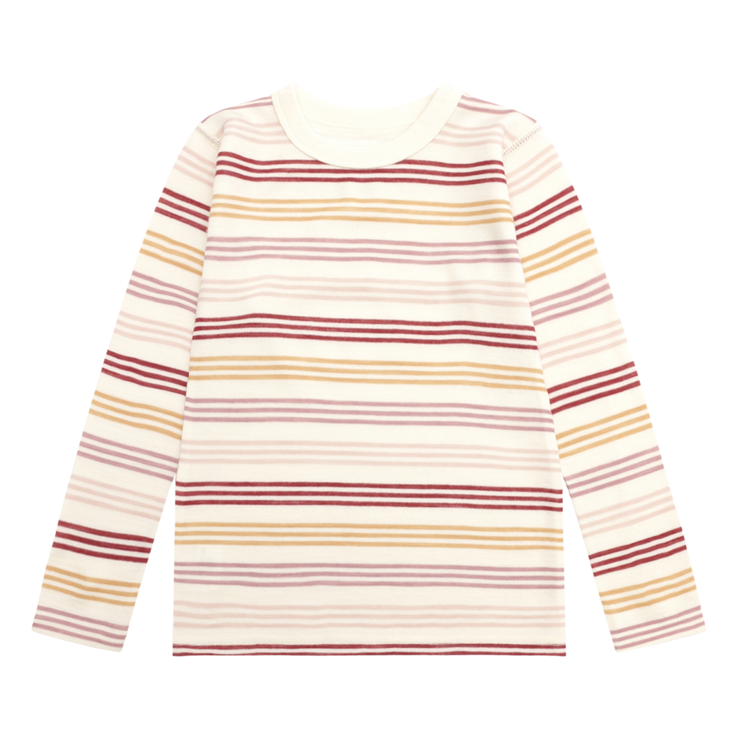 Hust and Claire - Ulltrøye m. bambus innerst "Abba 3 Stripes" Off White