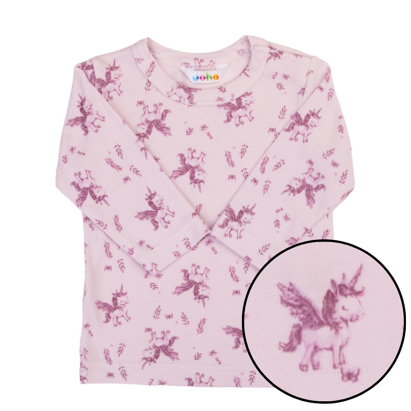 Joha - Trøye i bambus "Unicorn" Pink