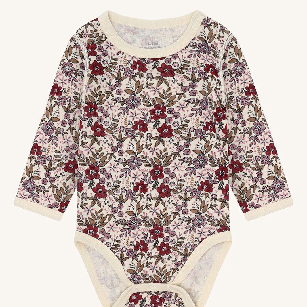Ullbody m. bambus innerst "Baloo Flor" Off White