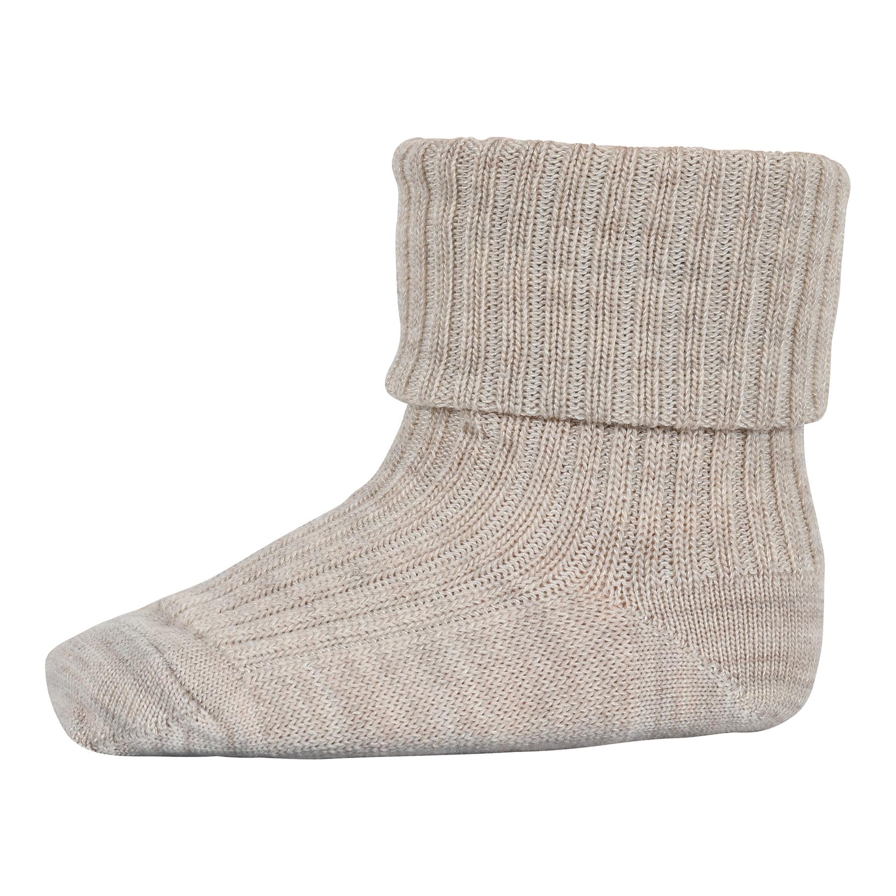 MP - Babysokker i ull/bambus "Hilde" Beige Melange