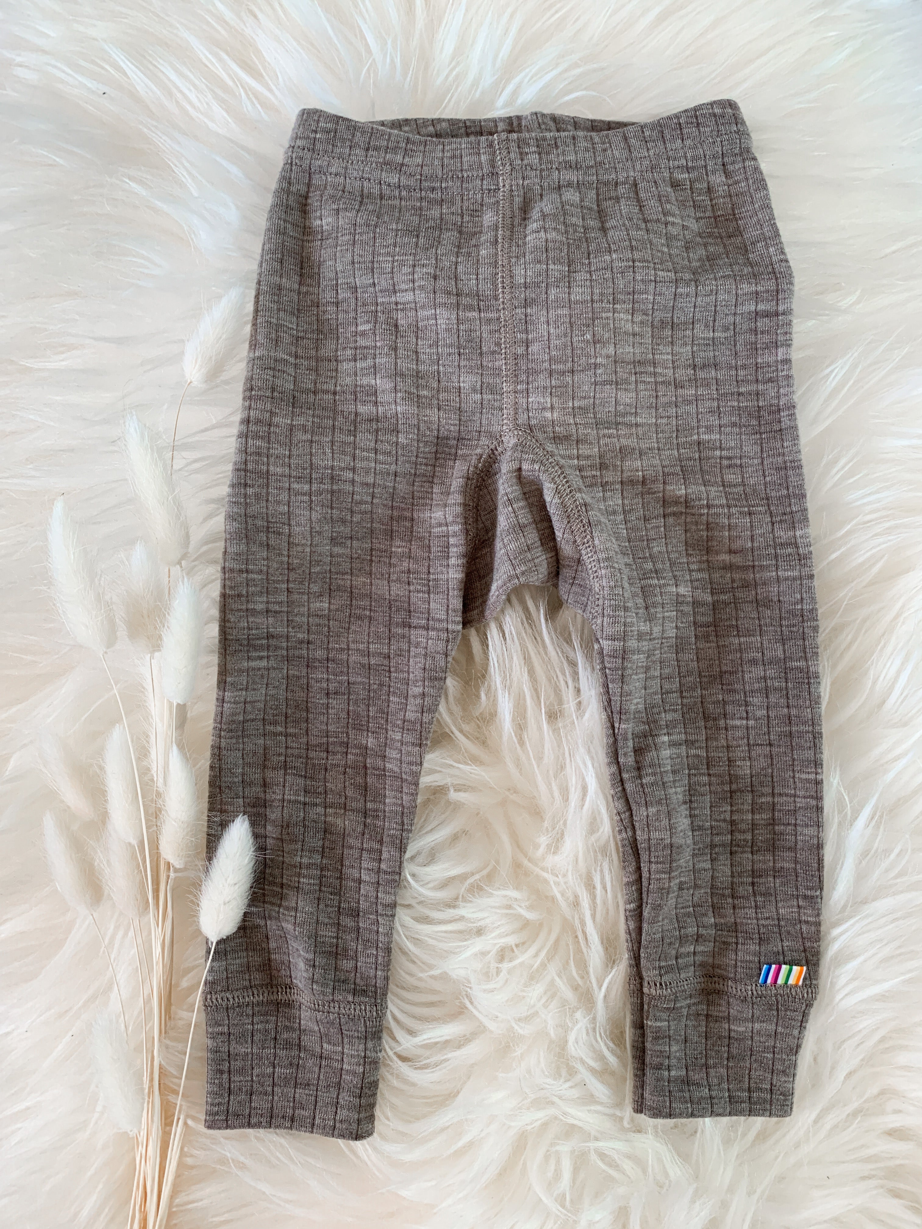 Joha - Leggings i merionull Sand