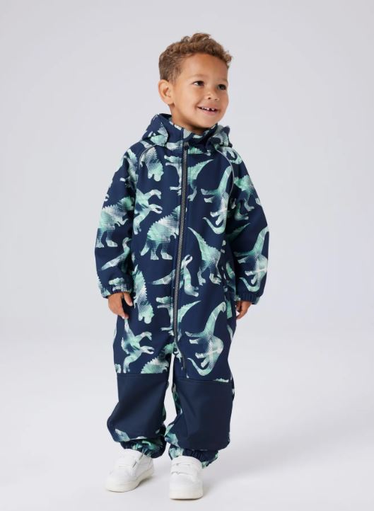 Name it - Softshelldress "Alfa Graphic Dino" Dark Sapphite
