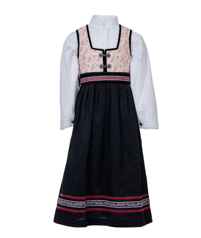Salto - Bunad/Festdrakt til barn "Oline" Jente Offwhite/Rose