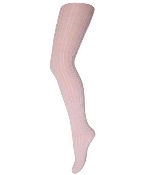 MP - Strømpebukse i ull "Ribb" Wood Rose