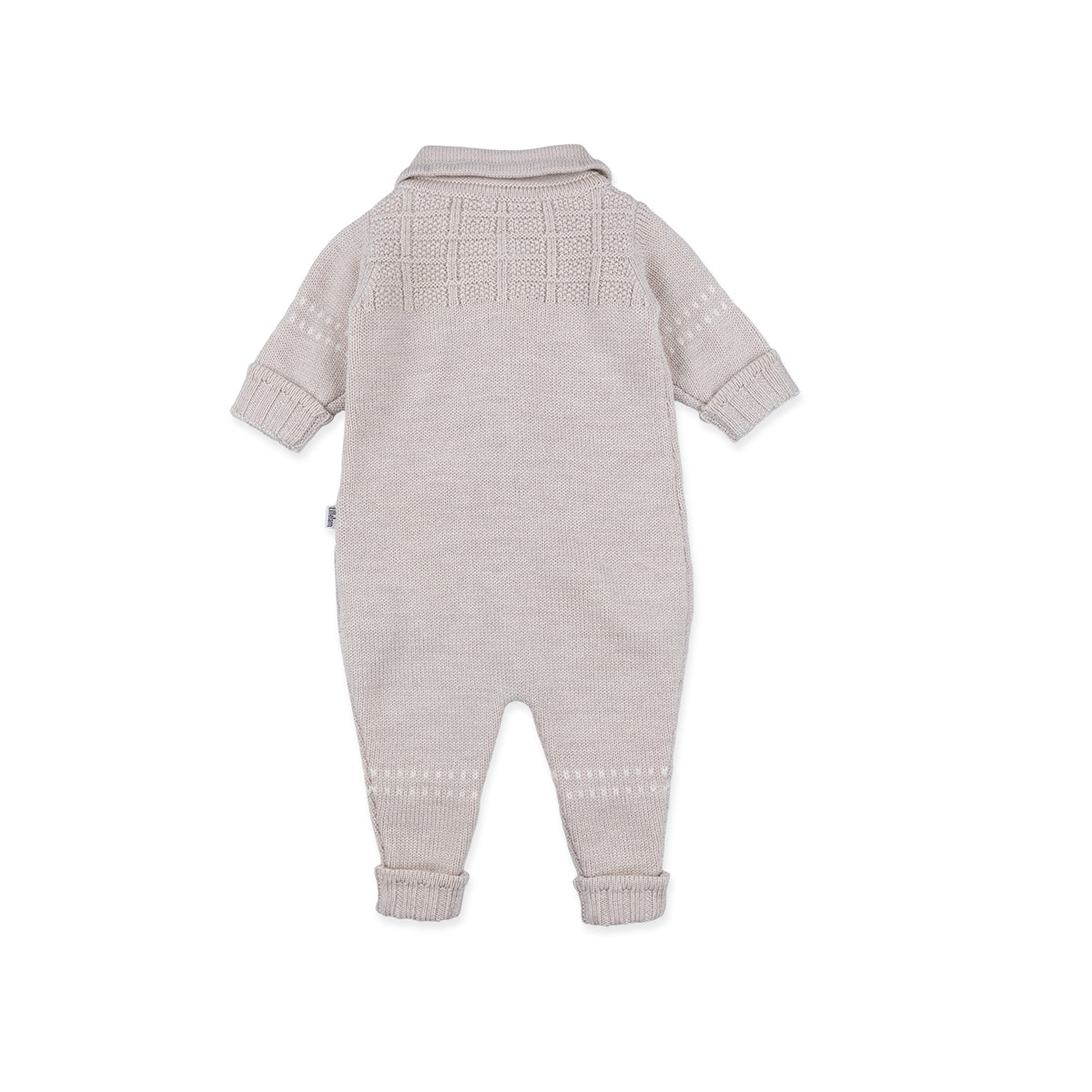 Lillelam Sparkedress i merinoull «Classic» Lys beige bakside