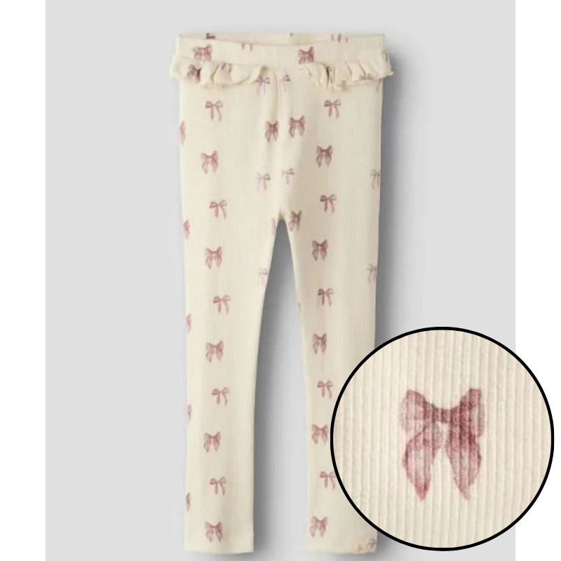 Lil`Atelier - Leggings m. rysjer "GAVO" Turtledove Bow