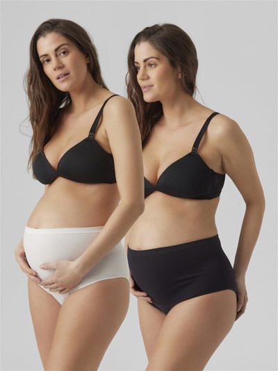 Mamalicious - Gravidtruser 2pk. Black White