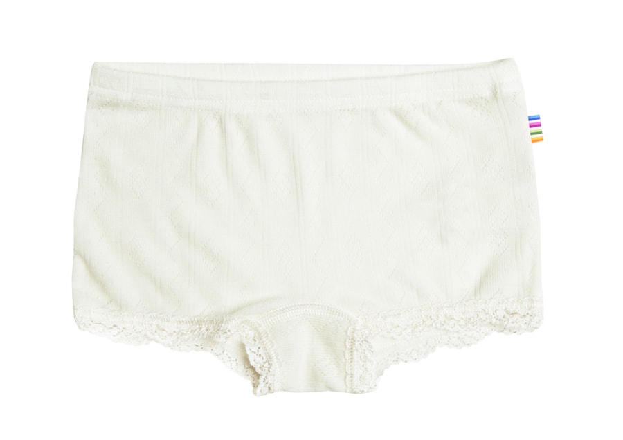 Joha - Hipster i ull/silke med blonder Off-white
