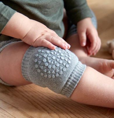 Go Baby Go knebeskyttere i bomull grå melange – Småungene