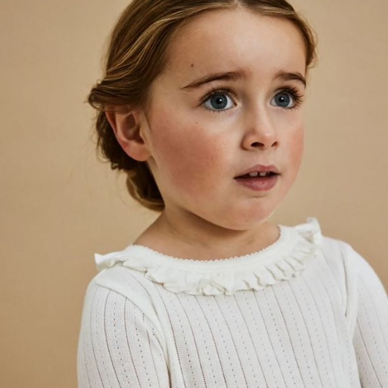 Lil`Atelier - Trøye m. krage "Rachel" Coconut Milk