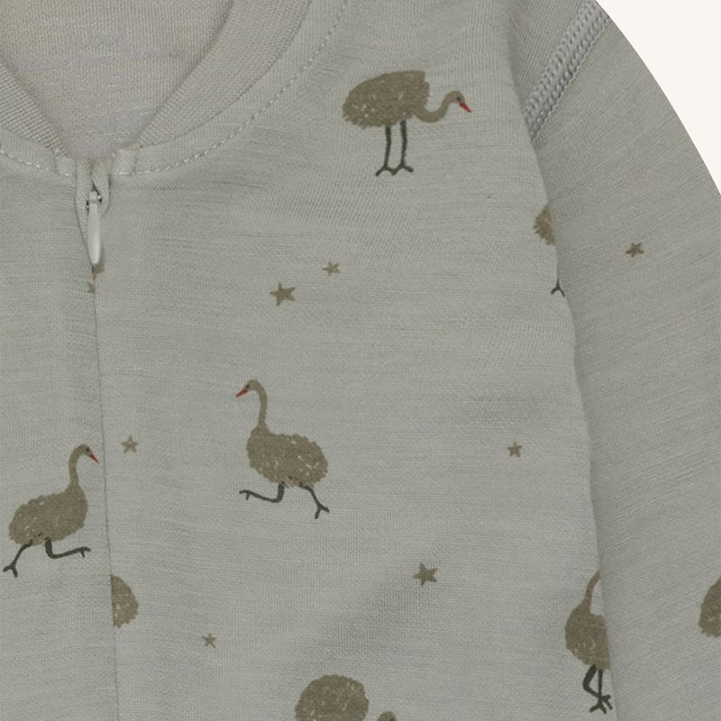HCManu Zip Ostrich Forest Fog