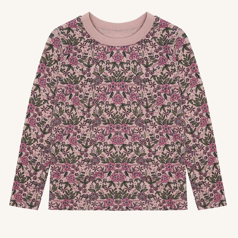 Hust and Claire - Ulltrøye m. bambus innerst "Abba Flor" Adobe Rose