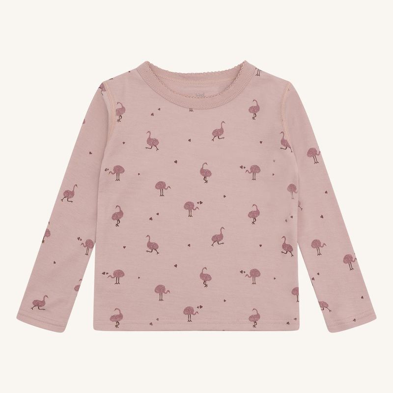 Hust and Claire - Ulltrøye m. bambus innerst Abba Ostrich Adobe Rose