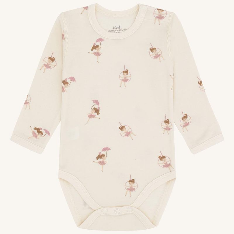 Hust and Claire - Ullbody m. bambus innerst Baloo Line dancer Off White