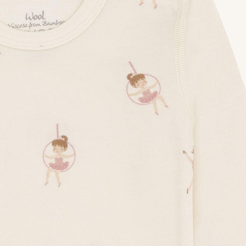 Hust and Claire - Ullbody m. bambus innerst Baloo Line dancer Off White