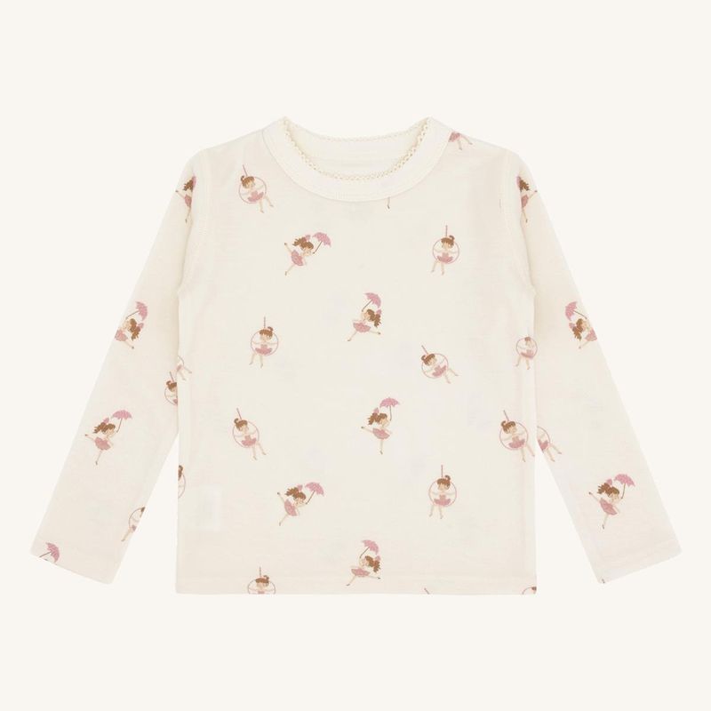Hust and Claire - Ulltrøye m. bambus innerst Abba Line dancer Off White