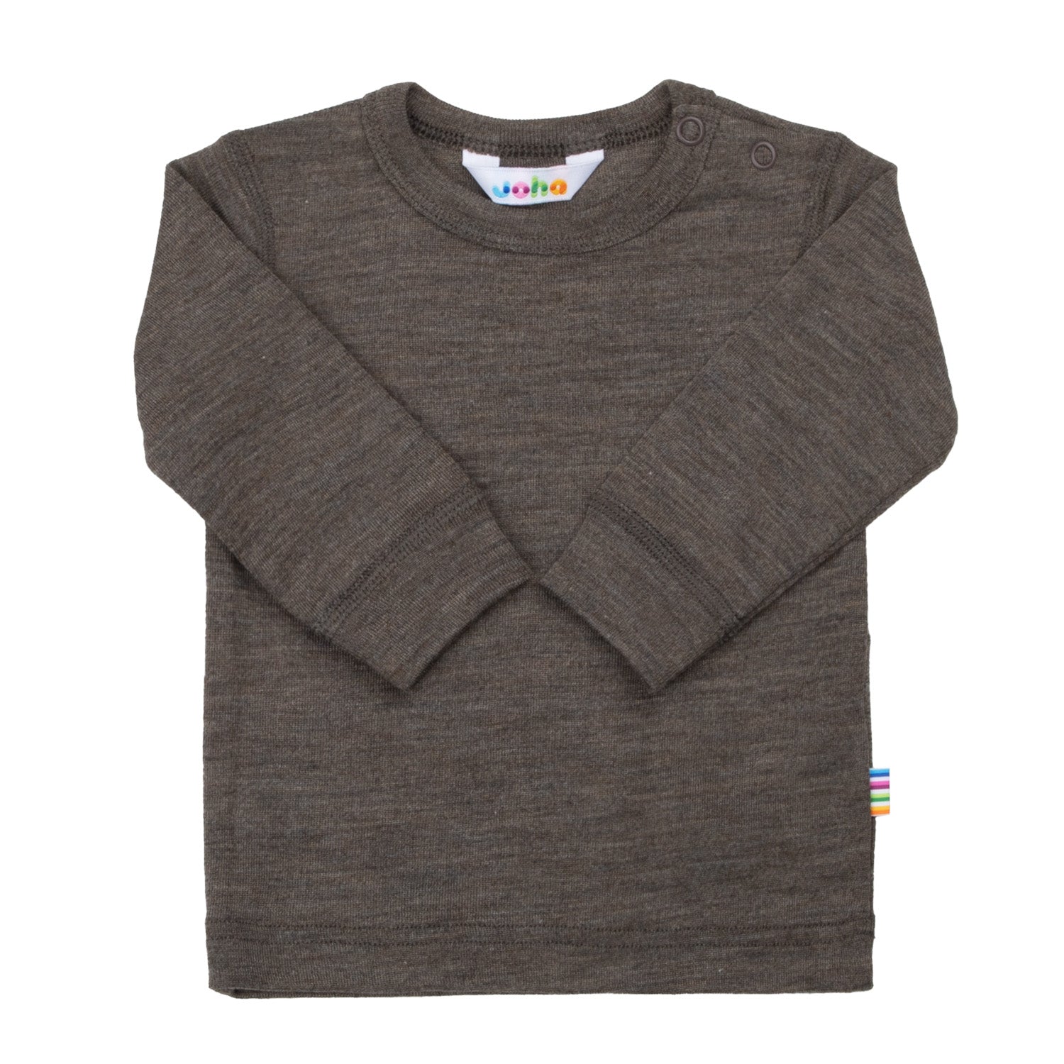 Joha - Bluse i ull/silke Brun Melange