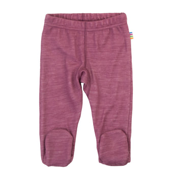 Joha - Leggings med fot i ull/bambus Bordeaux
