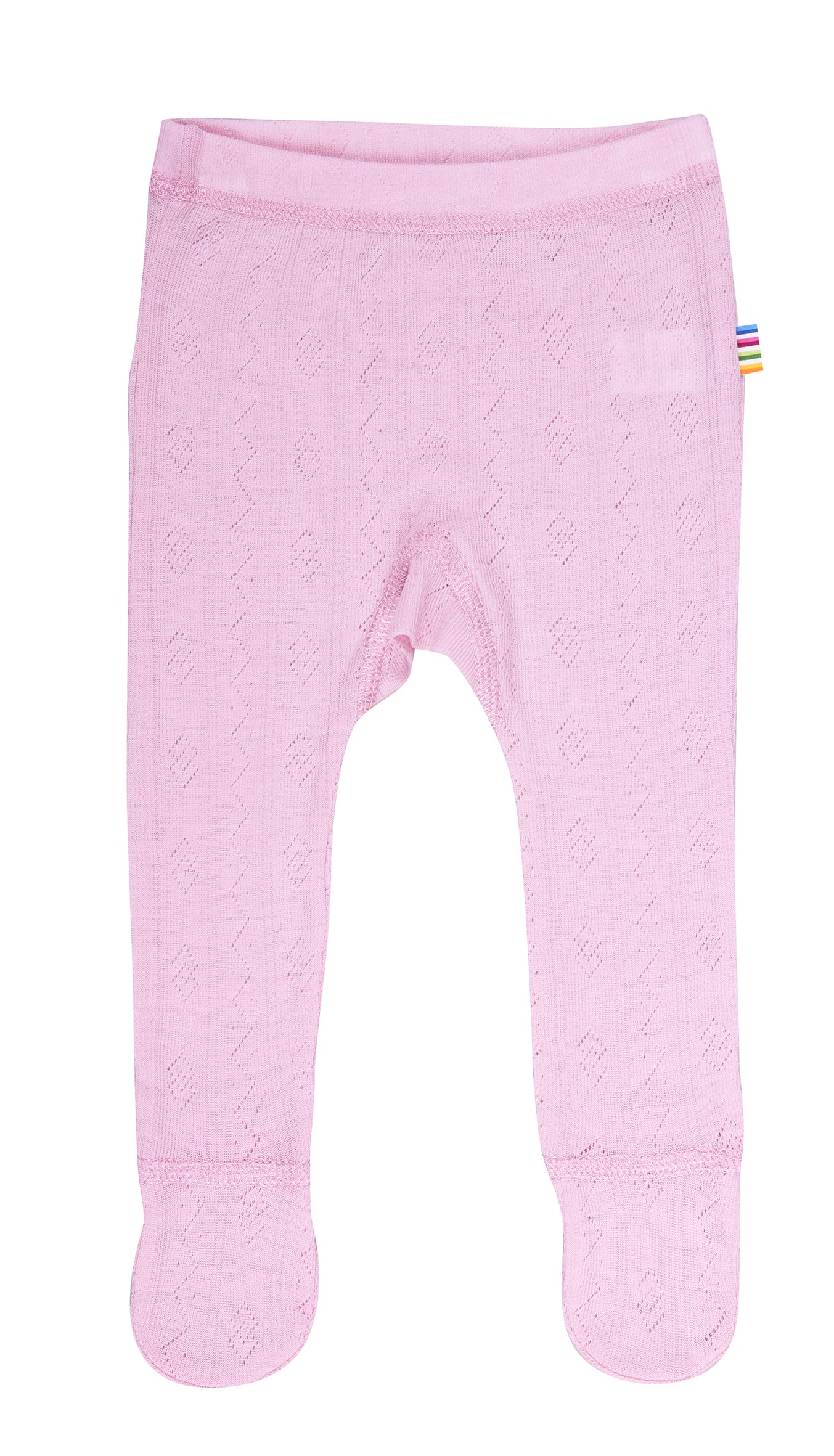 Joha - Leggings med fot i ull/silke m. blonder Rosa