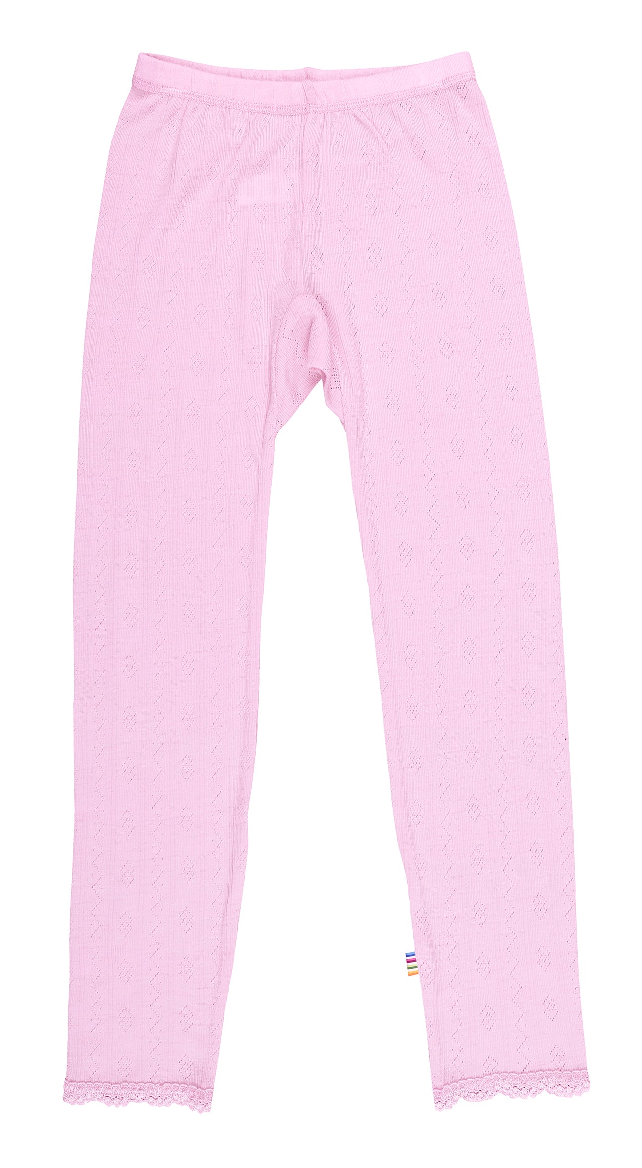 Joha - Leggings i ull/silke med blonder Rosa